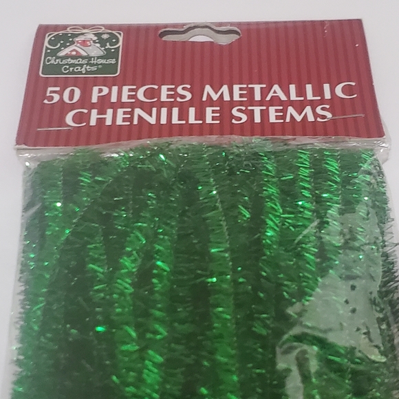 5/$15 50 Metallic Chenille Stems Green - Picture 1 of 4